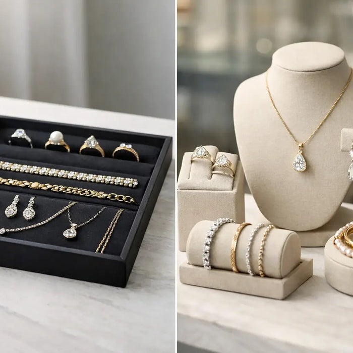 Showcase Trays vs Display Stands for Jewelry