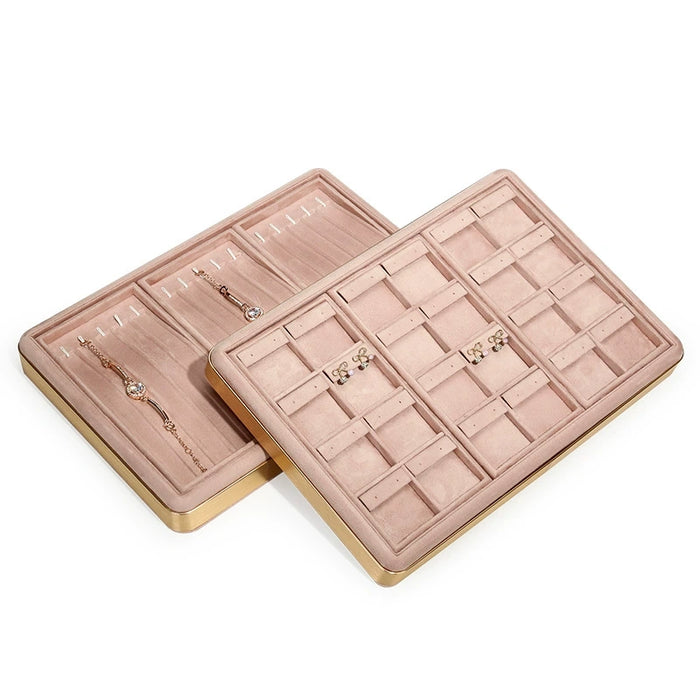 Metallic Pink Jewelry Showcase Tray
