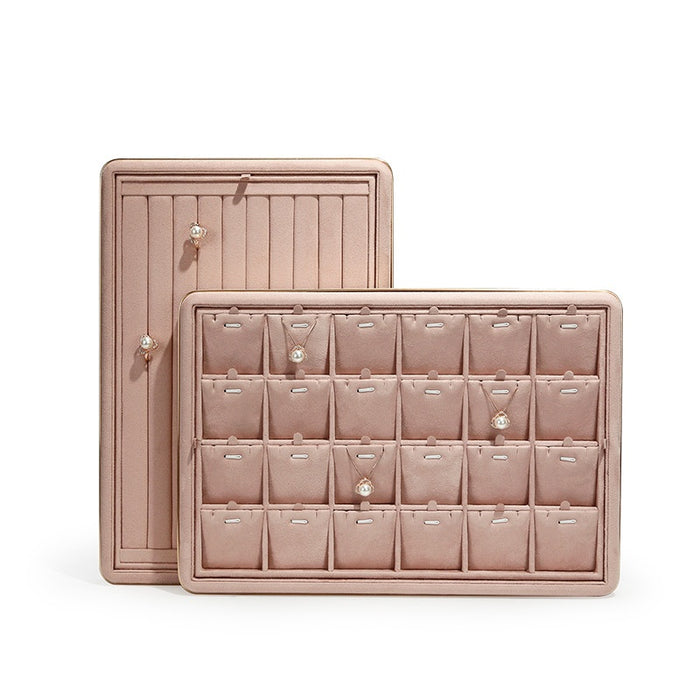 Metallic Pink Jewelry Showcase Tray
