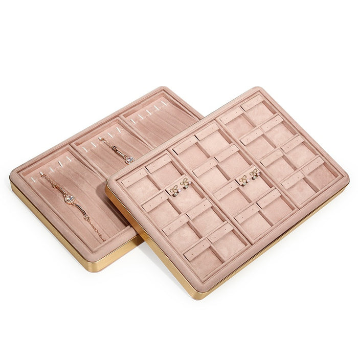 Metallic Pink Jewelry Showcase Tray