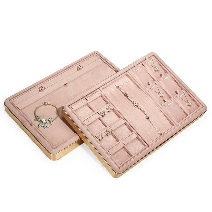 Metallic Pink Jewelry Showcase Tray