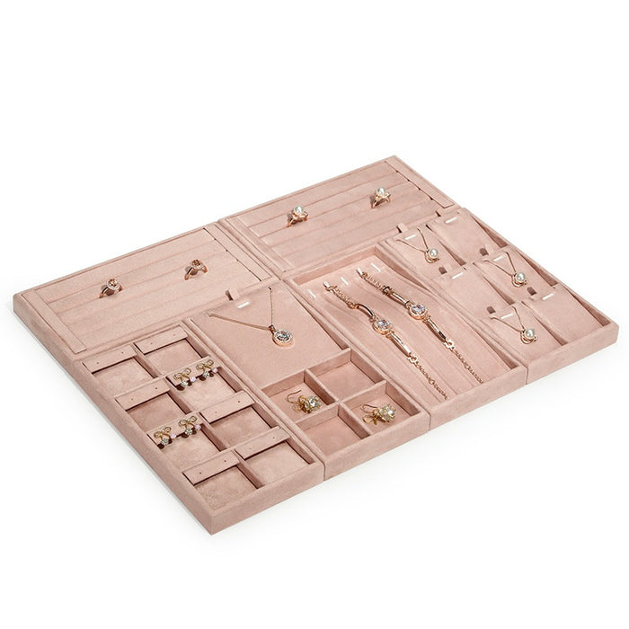 Metallic Pink Jewelry Showcase Tray