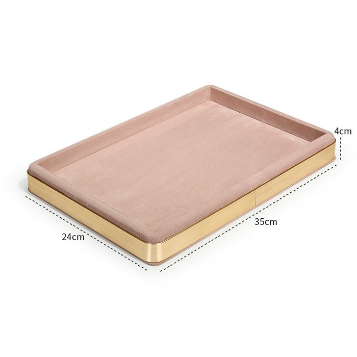 Metallic Pink Jewelry Showcase Tray