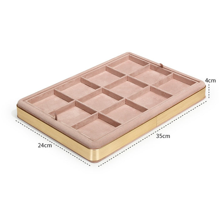 Metallic Pink Jewelry Showcase Tray