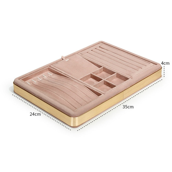 Metallic Pink Jewelry Showcase Tray