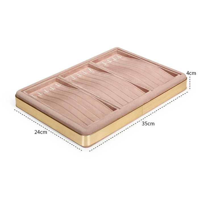 Metallic Pink Jewelry Showcase Tray
