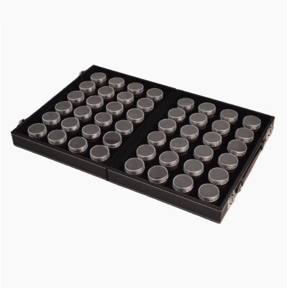Clear Round Gemstone Display Case-JPM0300