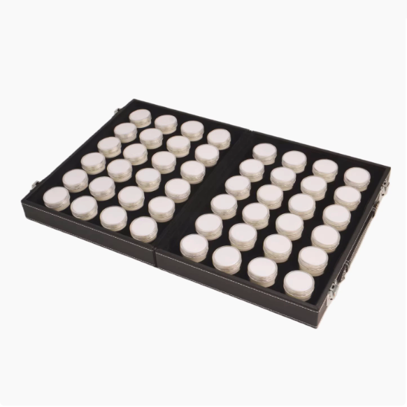 Clear Round Gemstone Display Case-JPM0300