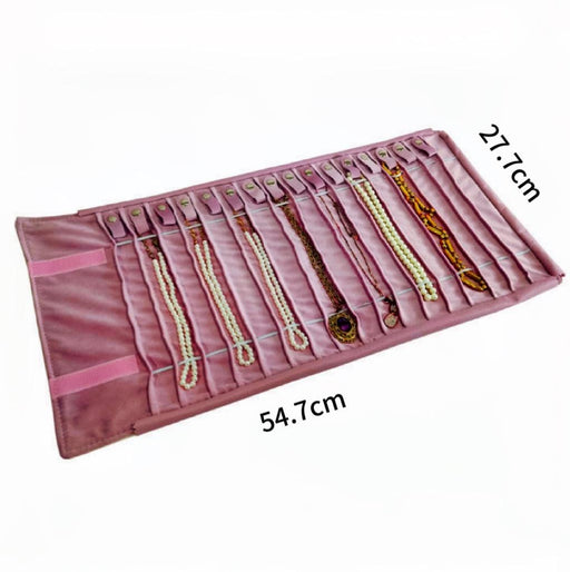 Pink Necklace Jewelry Roll - Jewelry Packaging Mall