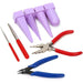 8Pcs Wire Looping Tool Set, Including 2Pcs Wire Looping Mandrel, 1Pcs 6-in-1 Bail Making Pliers and A Needle Nose Pliers, 4 Shapes Quilling Border for Jewelry Wire Wrapping - Jewelry Packaging Mall