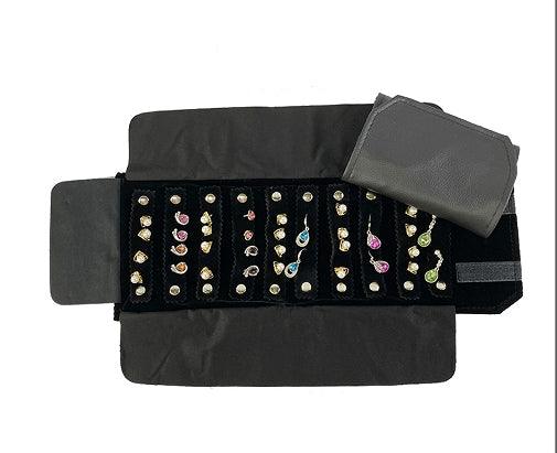 PU Leatherette Black Jewelry Roll - Jewelry Packaging Mall