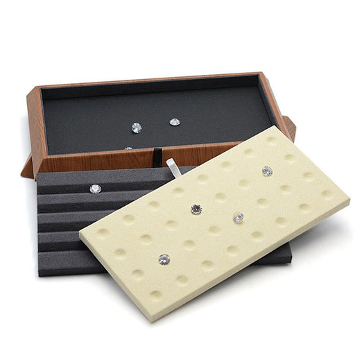 Wooden Frame Microfiber Gemstones Tray - Jewelry Packaging Mall