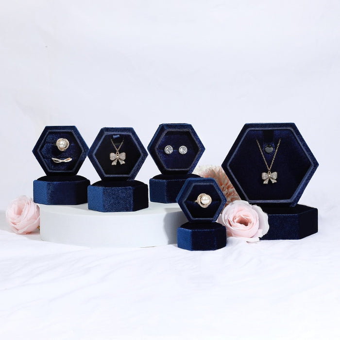 Hexagon Ring Velvet Box Collection-JPM0193