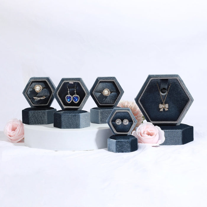 Hexagon Ring Velvet Box Collection-JPM0193