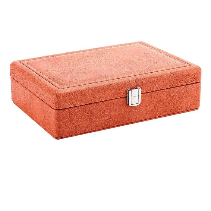 Sophisticated Leather Portable Storage Boxes - Jewelry Packaging Mall