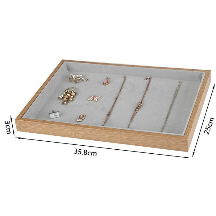 Set of 2 Multifunctional Organizer Tray Velvet Necklace earring bangle Utility Trays
