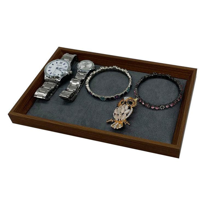 Black Walnut Wood Frame Showcase Trays - Jewelry Packaging Mall