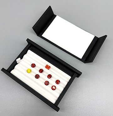 B/W Gem Stones Display (1, 3, 4, 5, 21, 30, 45, 50 Slots) - Jewelry Packaging Mall