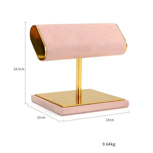Gold Metal Suede Bangle/Bracelet Stand - Jewelry Packaging Mall