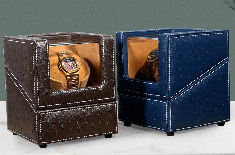 Luxury Leather Watch Winder Box - Jewelry Packaging Mall
