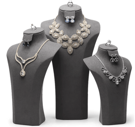 Opulent Cascade Neck Form - Jewelry Packaging Mall