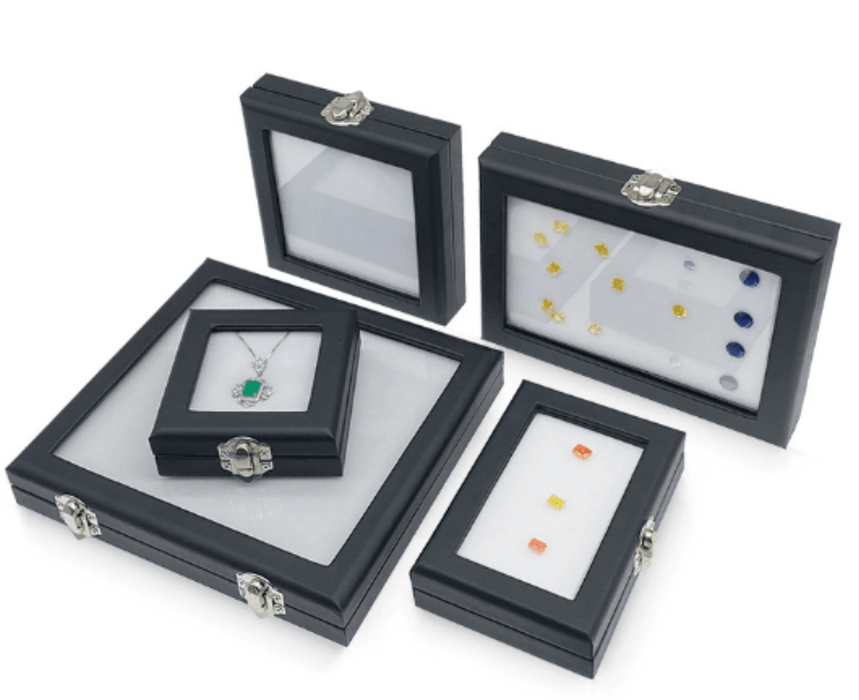 Rectangular PU Gem Boxes - Jewelry Packaging Mall
