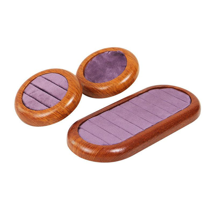 Round Shape Wood Counter Showcase Trays - Jewelry Packaging Mall