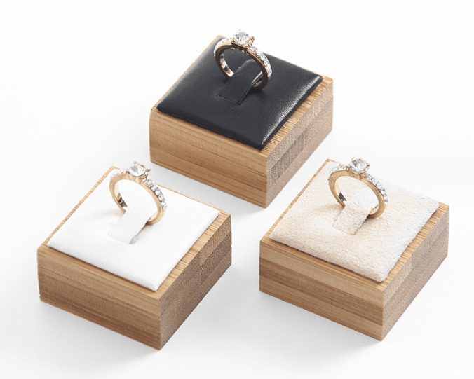 Single Ring Clip Wooden Block Display - Jewelry Packaging Mall