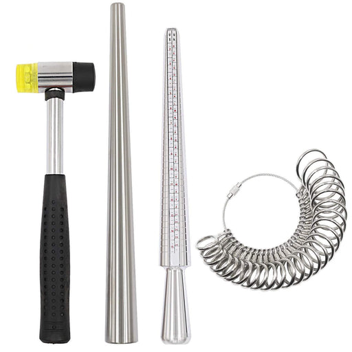 4 Pieces US UK Ring Sizer Mandrel Measuring Tool Sets - Jewelry Packaging Mall