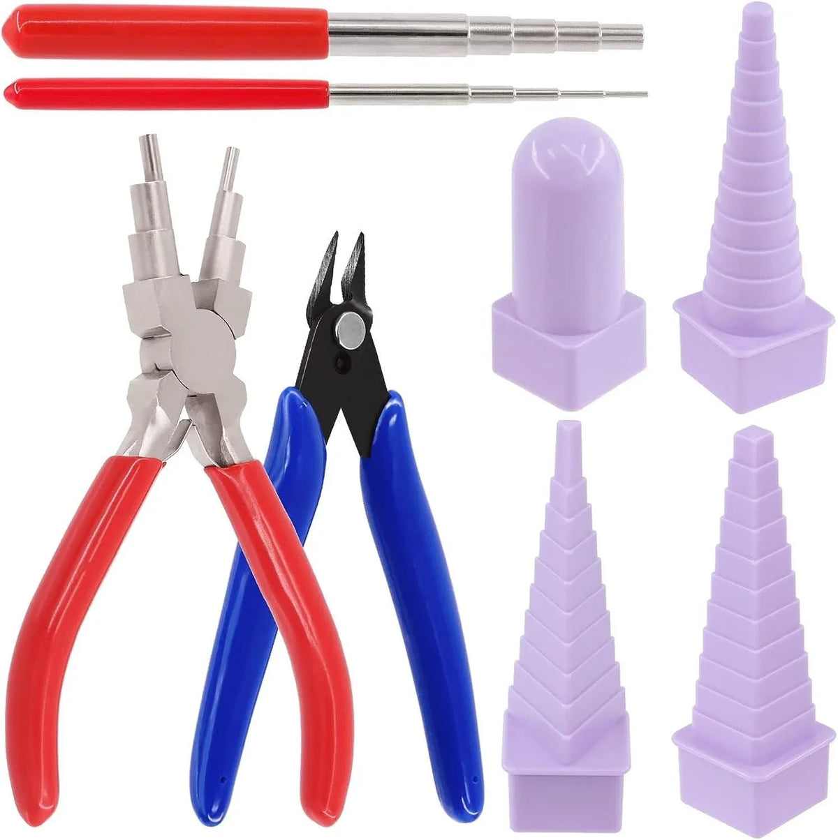 8Pcs Wire Looping Tool Set, Including 2Pcs Wire Looping Mandrel
