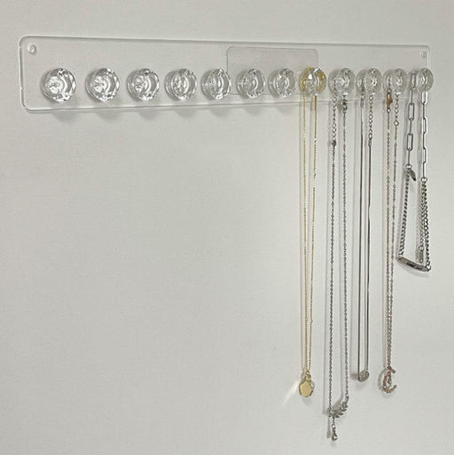 Acrylic Necklace Wall Hanger （Hold 12 Necklaces） - Jewelry Packaging Mall