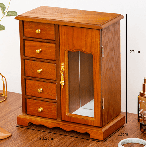 Antique Cabinet Solid Wood Jewelry Organizer - Jewelry Packaging Mall