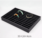Black Linear PU Leather Showcase Trays - Jewelry Packaging Mall
