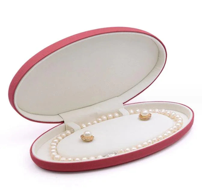 Ostrich Egg Pearl Necklace Boxes — Jewelry Packaging Mall