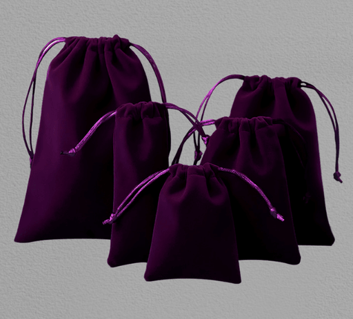 String Velvet Pouch (30 pcs Per Pack) - Jewelry Packaging Mall